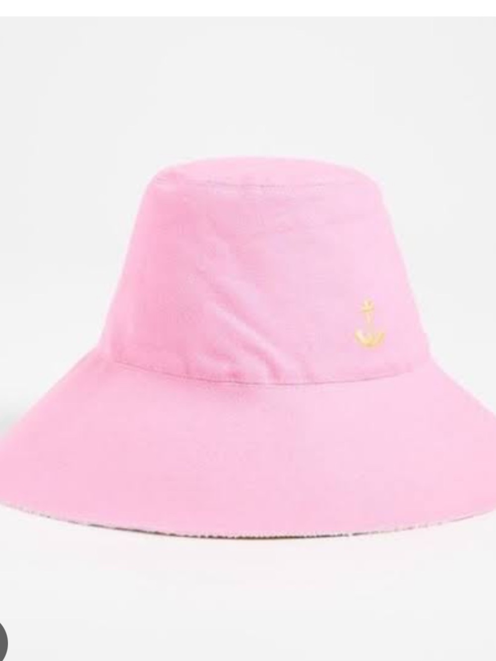 Soft Pink Women's Wide-Brim Bucket Hat Reversible